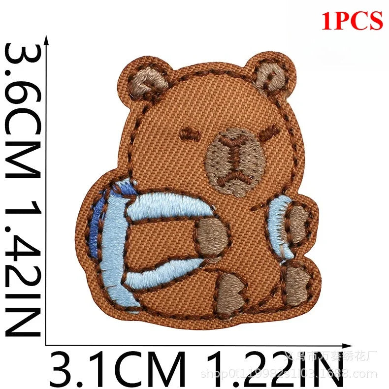 Cute Korean Handmade Embroidery Cloth Sticker Bear Patch Sticker Clothes Decoration