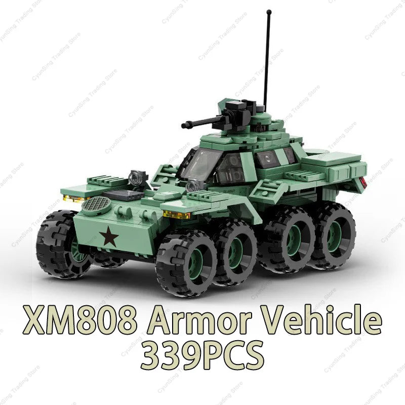 Modern Military Armor Vehicle DANA M2 BTR-4 Infantry Fighting Car Model Building Blocks