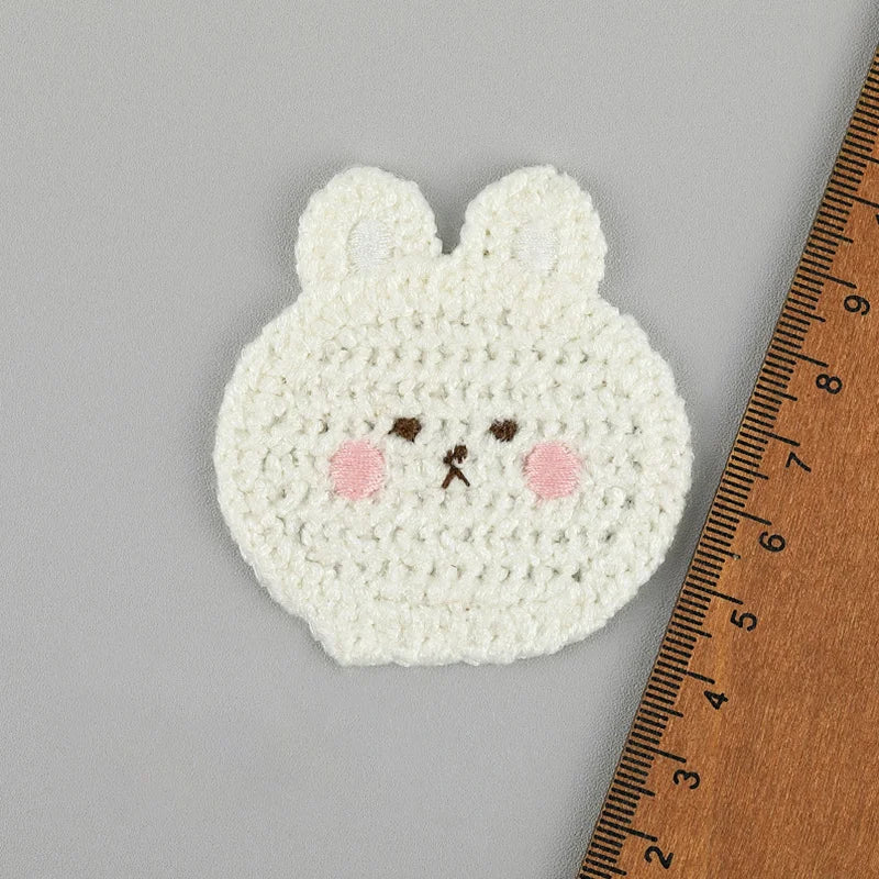 5pc Cartoon Little Rabbit Bear Love Cloth Sticker DIY Phone Case Decoration Cloth Patch
