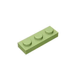 Plate 1 x 3 Compatible Children's DIY building block Particles Plate