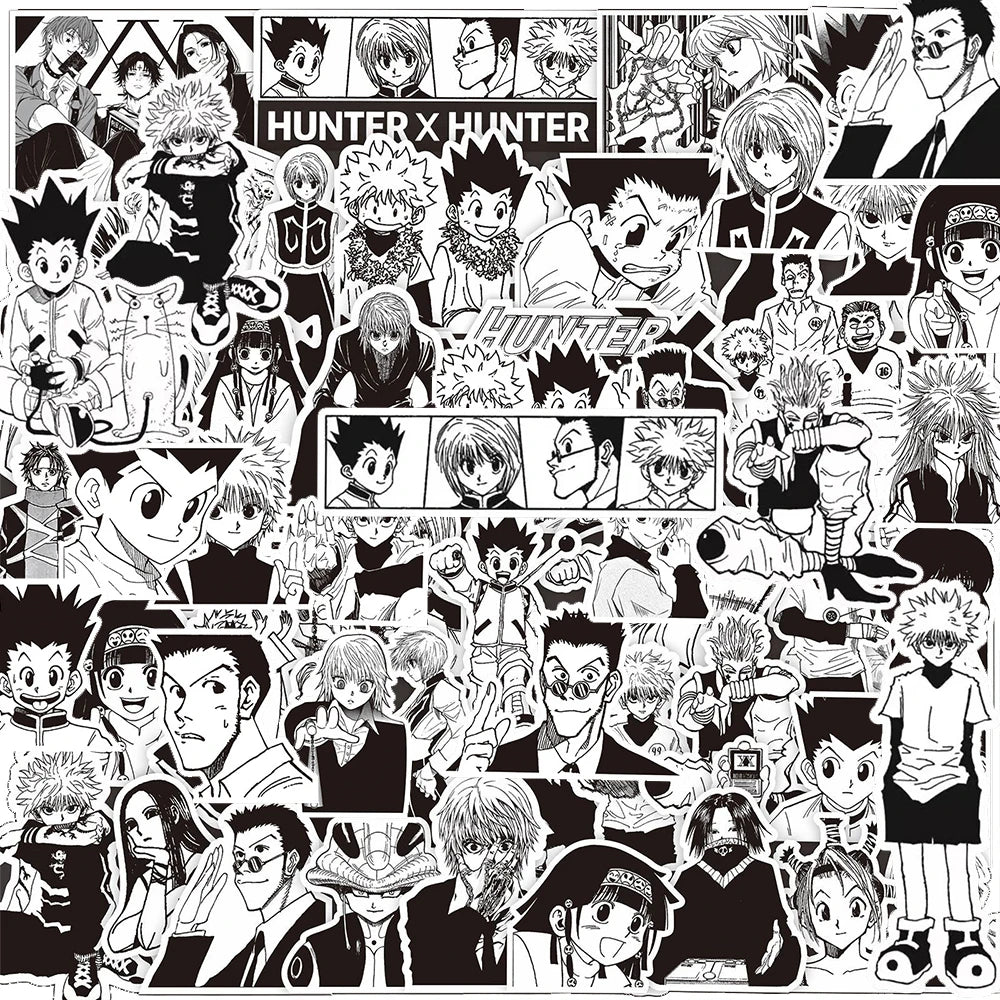 10/30/70pcs Black and White Anime Hunter×Hunter Stickers Cool Graffiti Decals