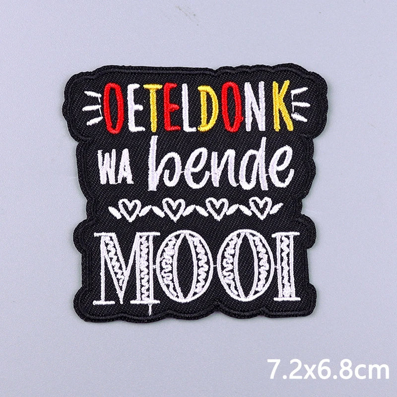 Netherland Oeteldonk Carnival Iron On Patches For Clothes Oeteldonk Embroidery Patch
