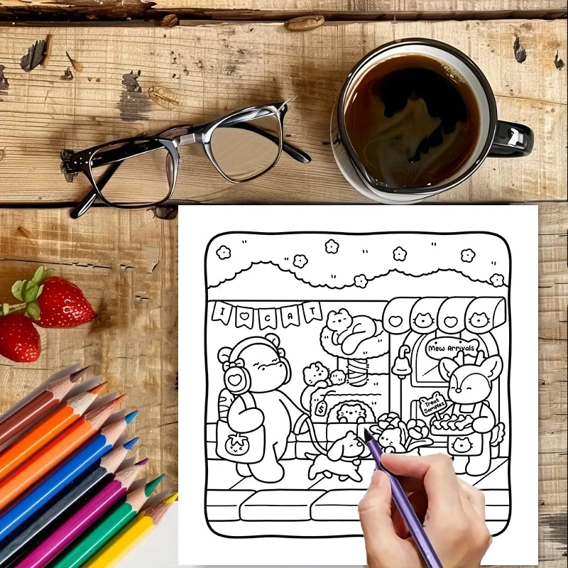 28 Pages Calm Day Coloring Book for Adult