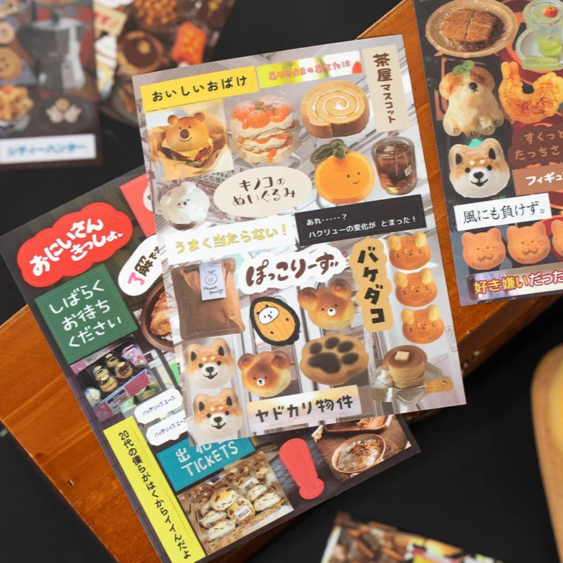 5/8Pcs Cartoon Retro Stickers Y2K Flash Film Deco Sticker