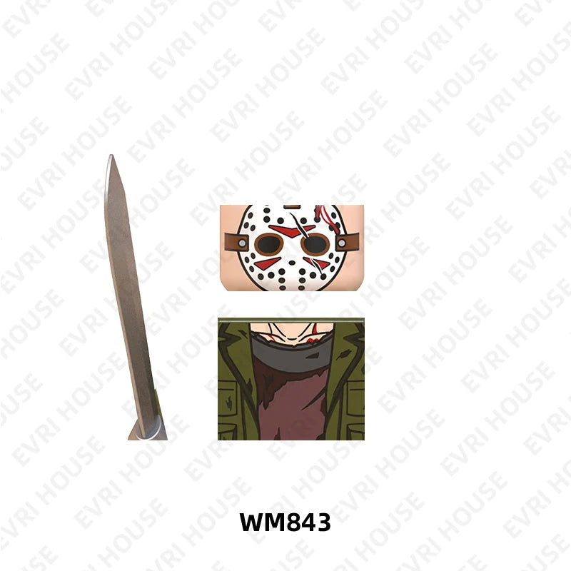 Horror Movie Mini Action Figures Bricks