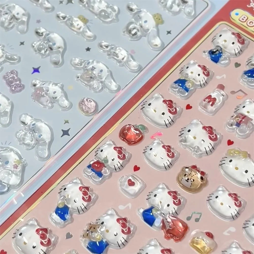 3D Transparent Jelly Sticker Crystal Decorative Stickers