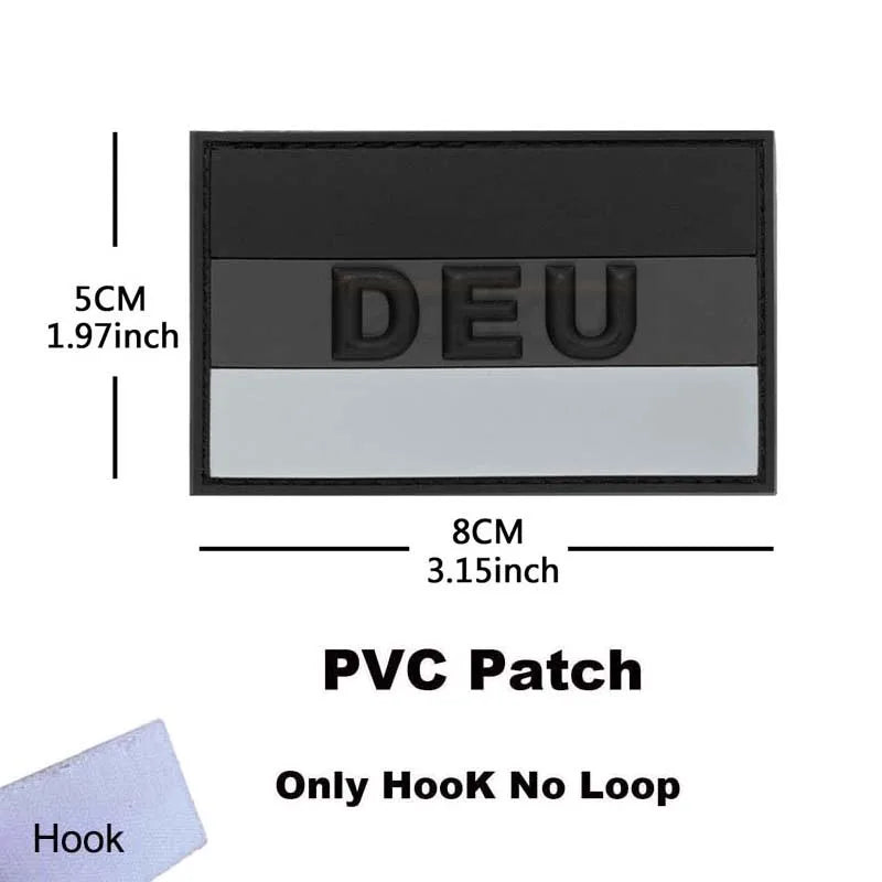 Germany Flag Morale Emblem German Eagle DEU Patches Reflective Infrared IR Badges