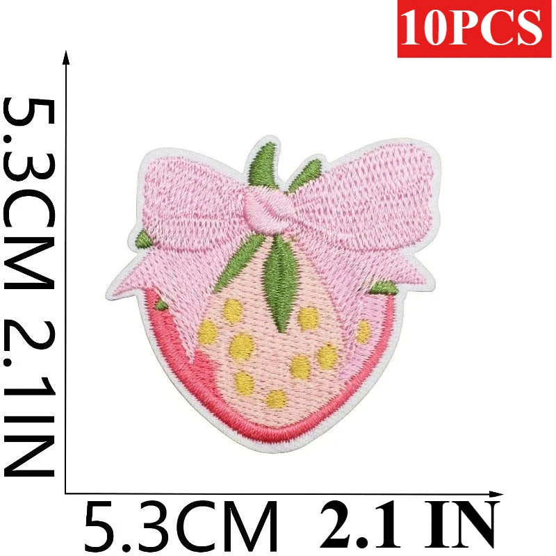 10PCS Bulk Love Letter Embroidery Cloth Pink Couple Clothing Decorative Patch