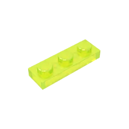 Plate 1 x 3 Compatible Children's DIY building block Particles Plate