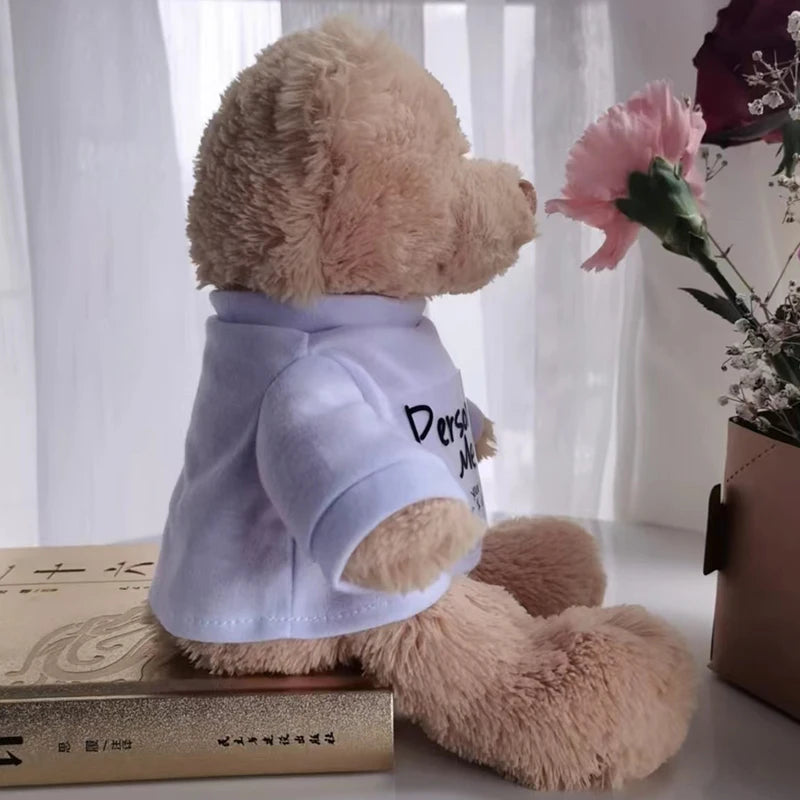 Teddy Bear DIY bear with white Blank Tshirt, 11"