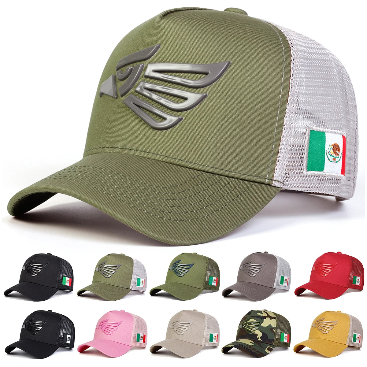 Mexican Eagle Mesh Baseball Cap – Unisex Hip Hop Hat
