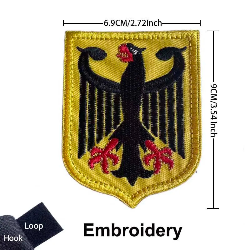 Germany Flag Morale Emblem German Eagle DEU Patches Reflective Infrared IR Badges