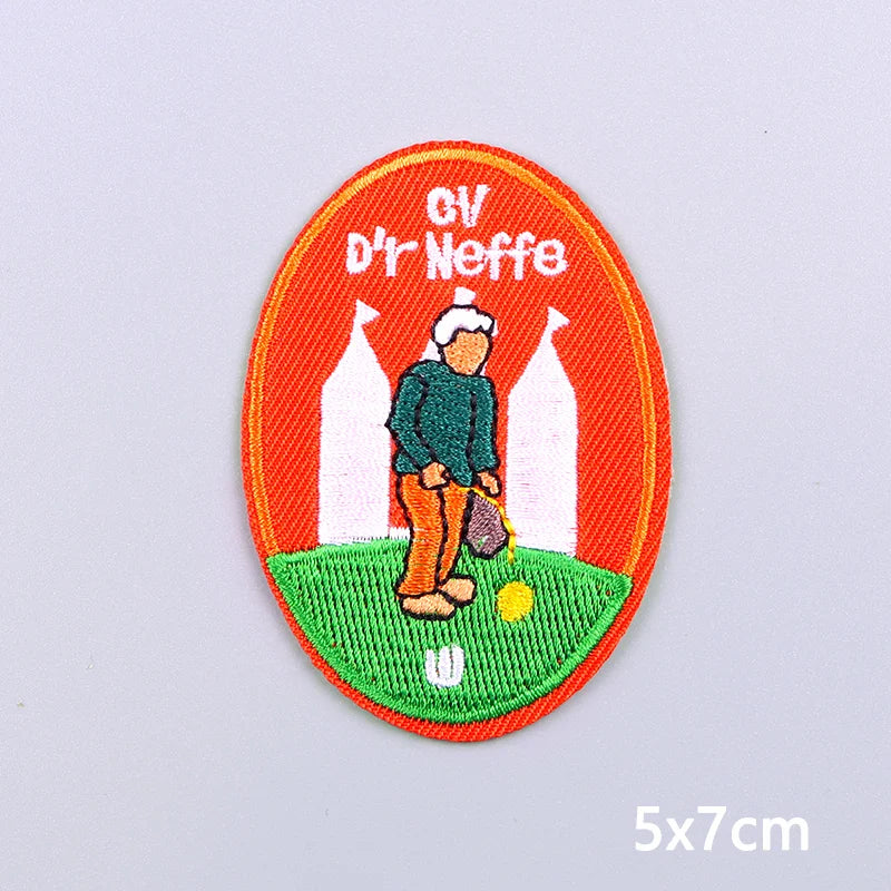 Netherland Carnival Patches Kruikenstader Emblem Embroidery Patches For Clothing Sew On