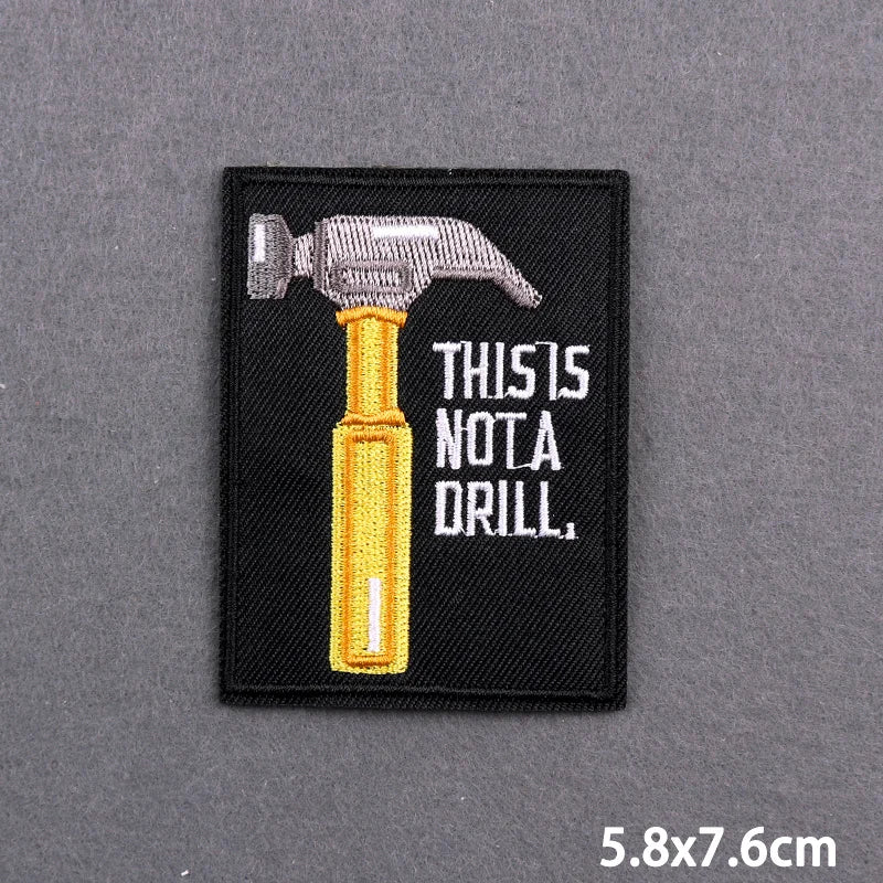 Warning Letters Embroidery Patches For Jeans Good Vibes Iron On Patch Thermoadhesive Patches For Clothes