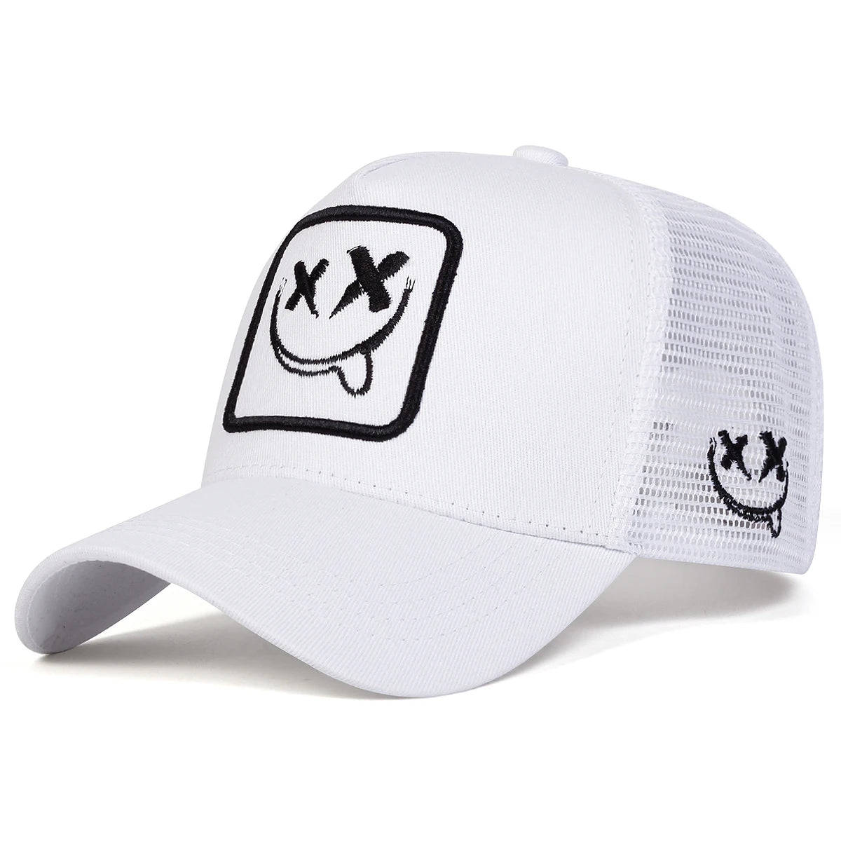 Smiling Face Mesh Baseball Cap – Unisex Hip Hop Hat