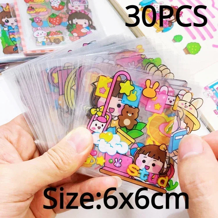10pcs/20pcs/30pcs/40pcs Random Sticker Pack Laser Decorative Kawaii Album Stickers