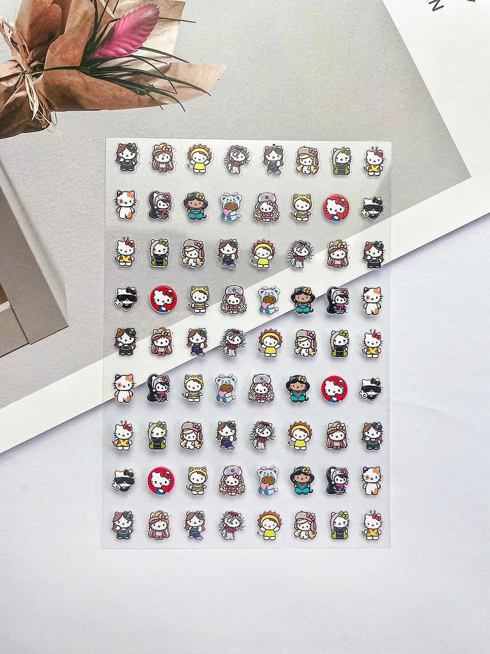 Sanrio Press On Nails Stickers Y2K Punk 3D DIY Scrapbook Nails Stickers