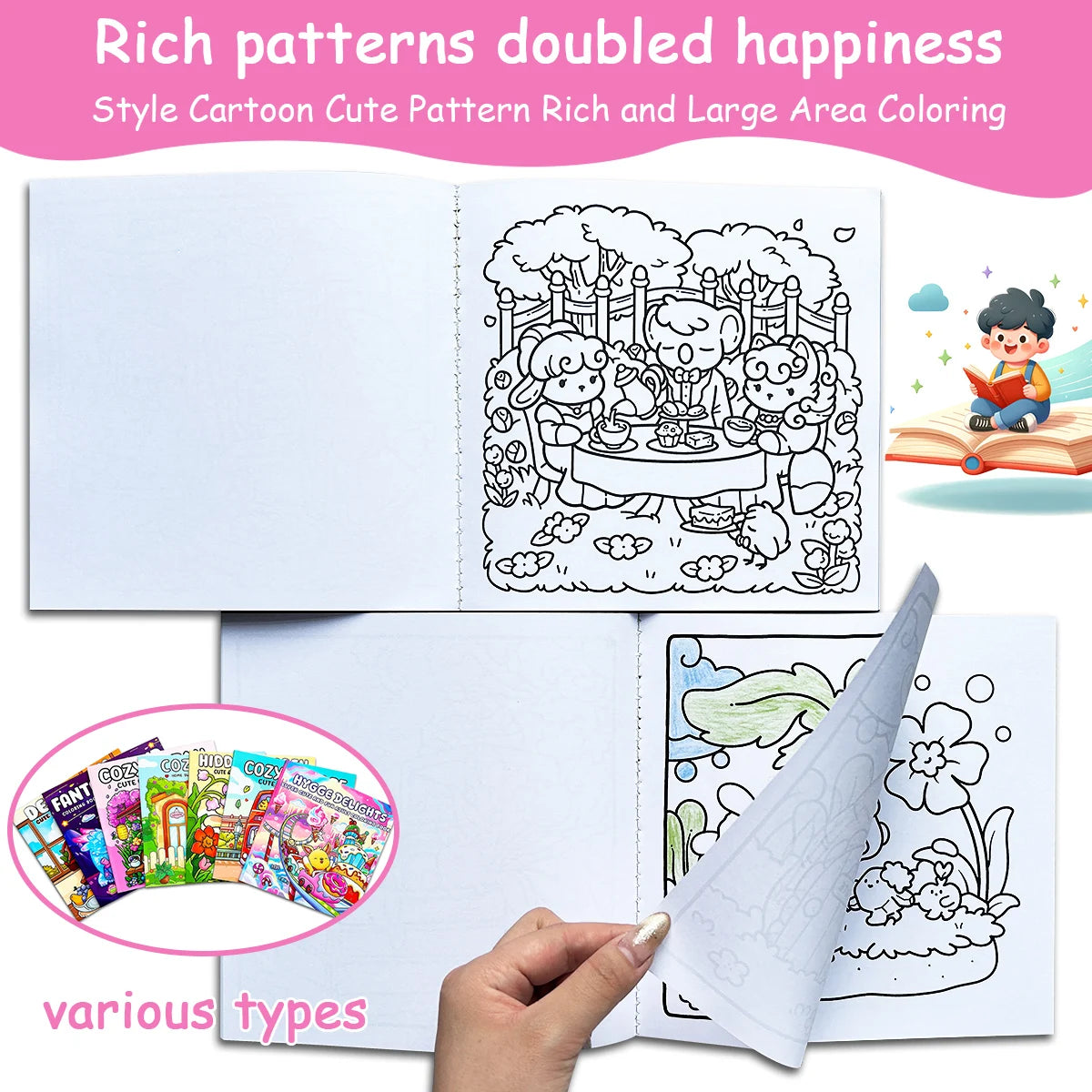 Covering Diverse Themes European and Japanese Styled Coloring Book
