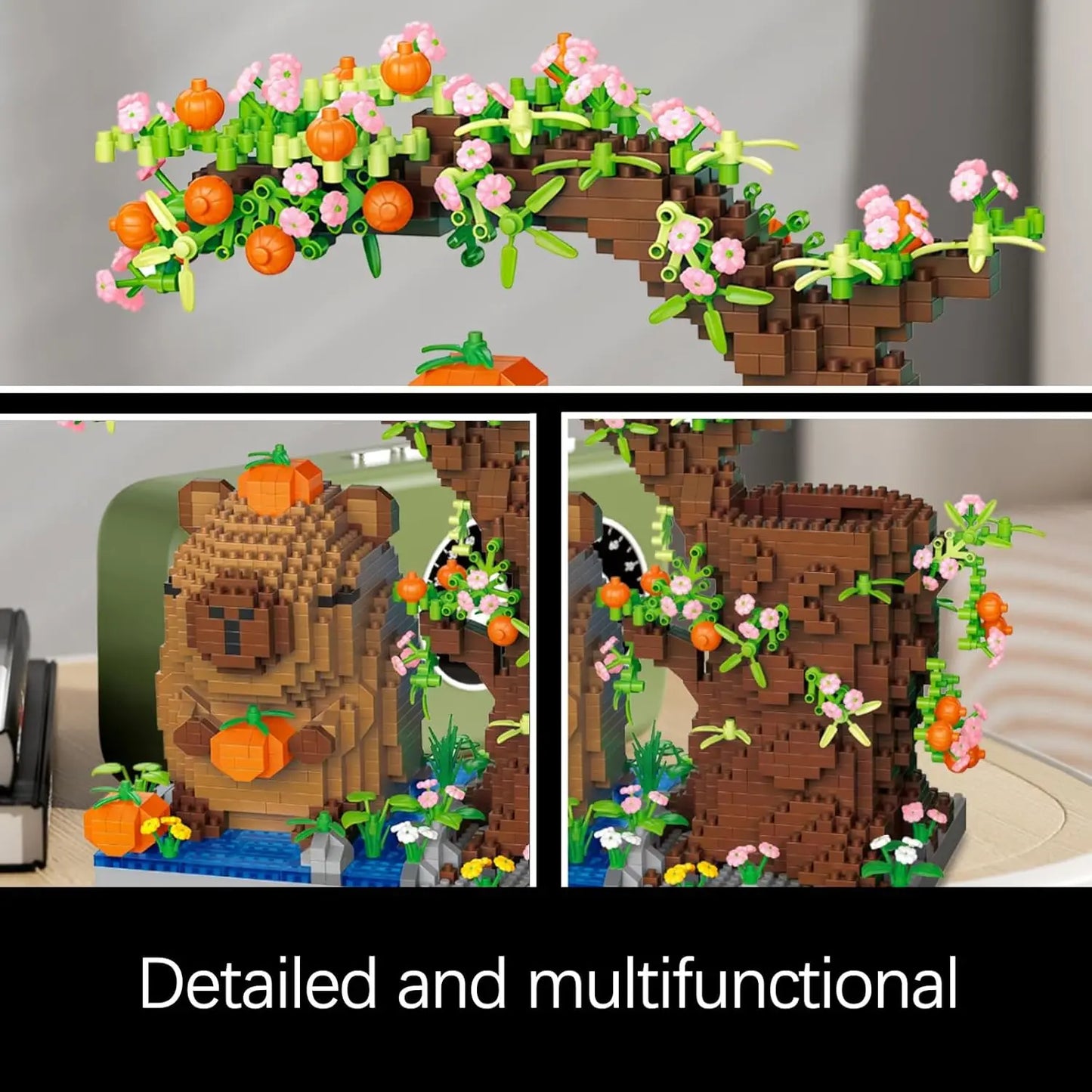 Capybara Building Block Pen Holder Multi-Function Desk Organizer for Decoration