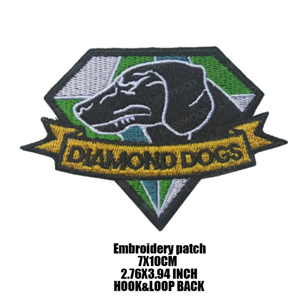 Metal Gear Solid Foxhound Emblem Patch Fox Hound Uniform Sticker Badge Militaria Group Armband Applique