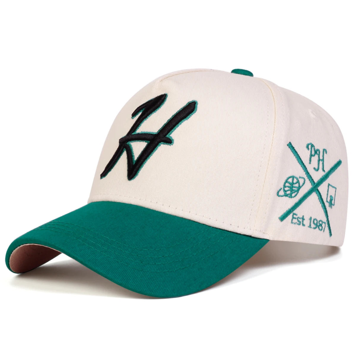 Unisex H Letter Embroidered Baseball Cap – Adjustable Hat