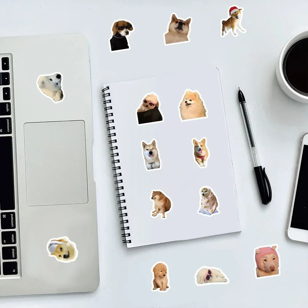10/100/1000Pcs Funny Dog Stickers Cartoon Cute Decals
