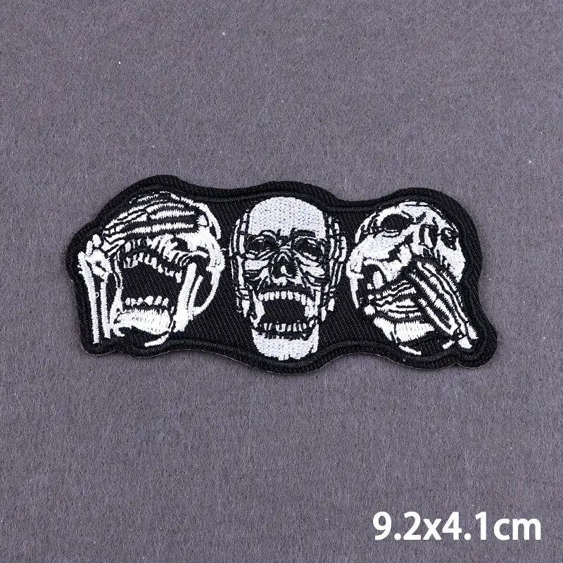 Skull Iron On Patches For Clothing Thermoadhesive Patches On Clothes