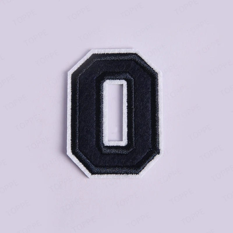 Navy Blue Letter Iron On Patch Applique DIY Alphabet Embroidered Patches For Clothing