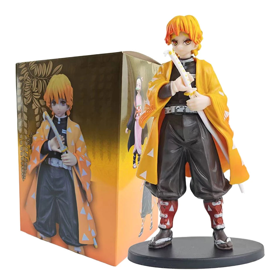 Demon Slayer Anime Action Figure - Kamado Tanjirou with Agatsuma Zenitsu And Nezuko PVC Model Toys