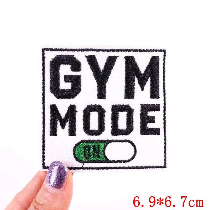 Muscle Animal/Rock Sports Embroidery Patch Iron On Patches For Clothing