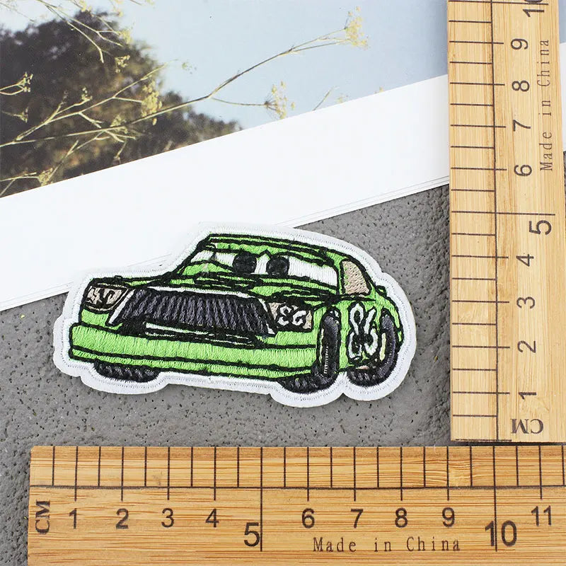 5-17PCS Embroidered Car Patches Cartoon Cars Iron on Patches Vehicle Sew on Patch Applique