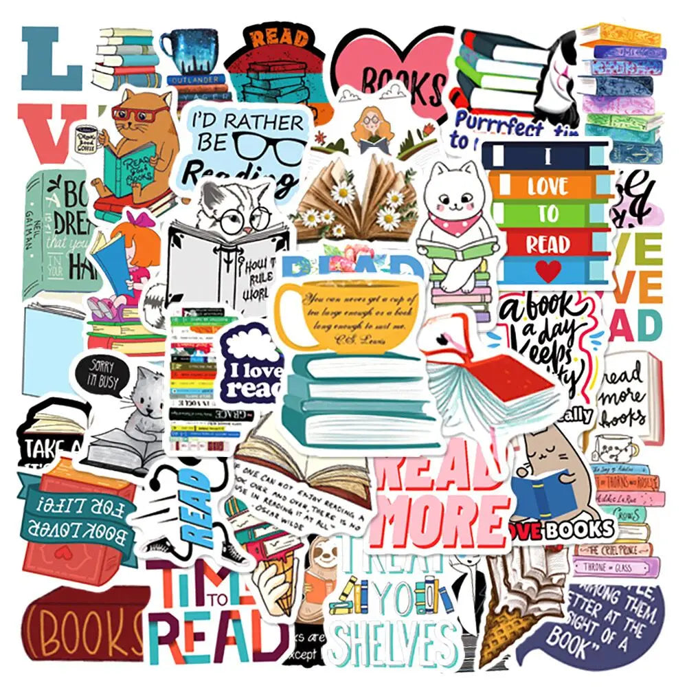 10/50/100pcs Mix Smut Dark Romance Bookish Book Reading Stickers