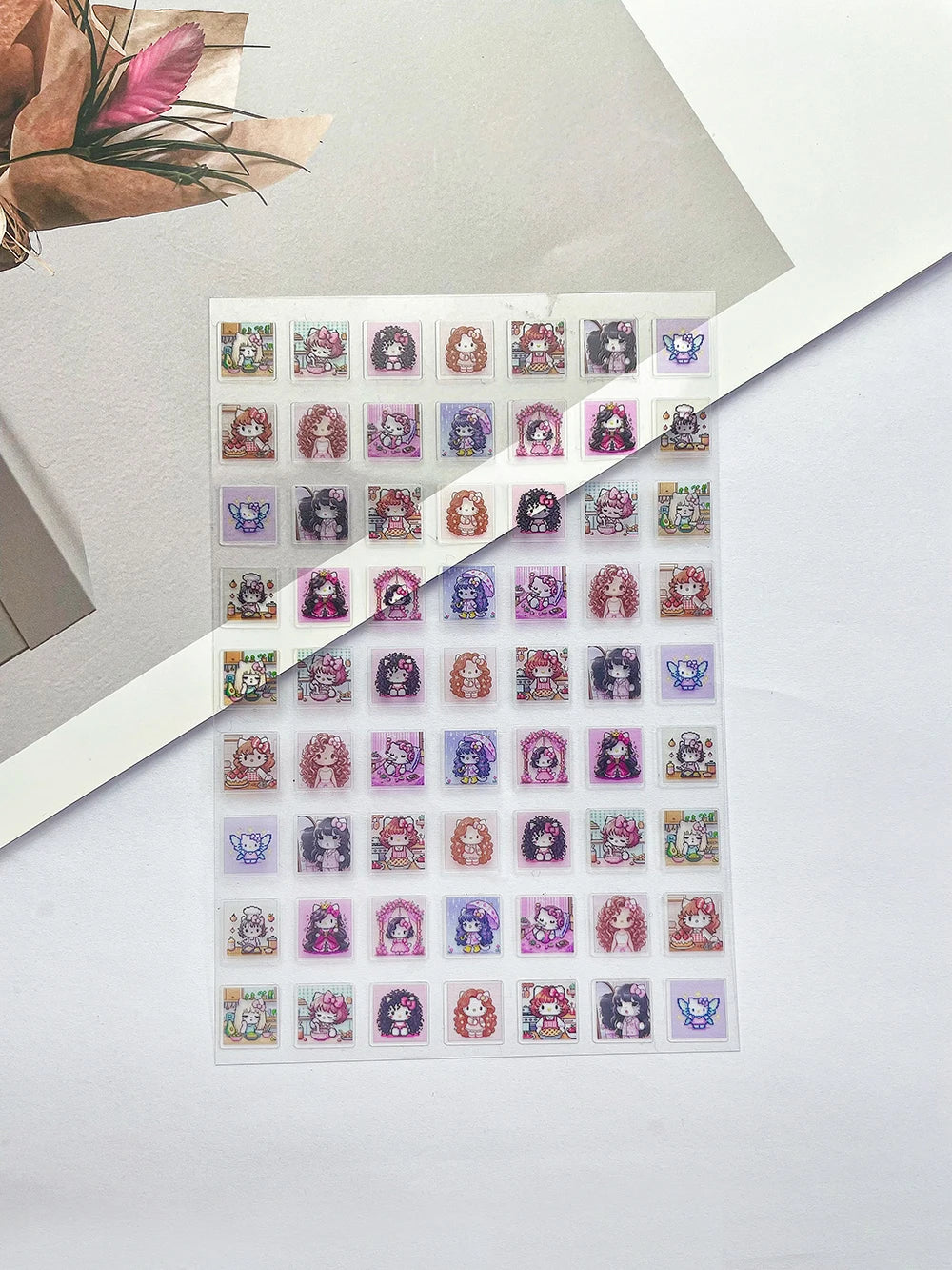 Sanrio Press On Nails Stickers Y2K Punk 3D DIY Scrapbook Nails Stickers