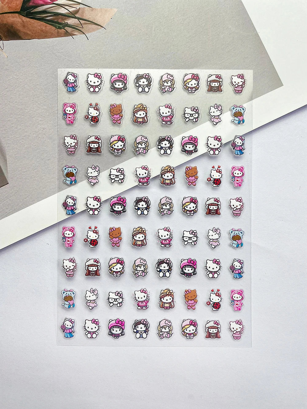 Sanrio Press On Nails Stickers Y2K Punk 3D DIY Scrapbook Nails Stickers