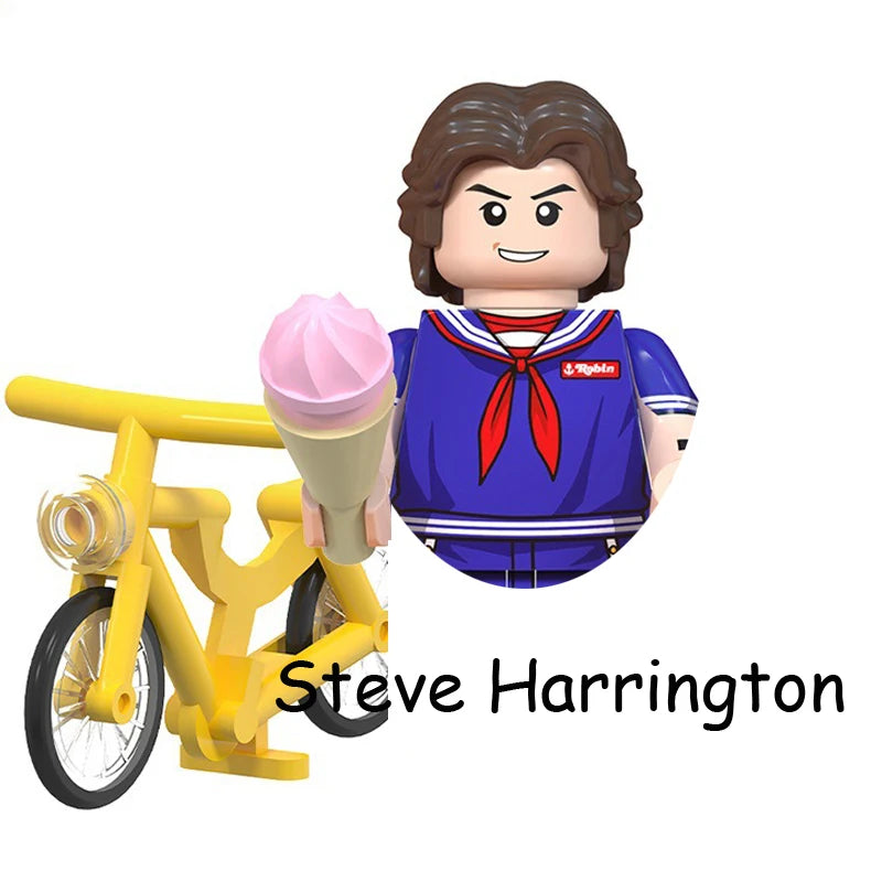 4Pcs/Set The Horrible Movie Dustin Mike Vecna Will Eleven Model Figure Blocks Construction Bricks Toys