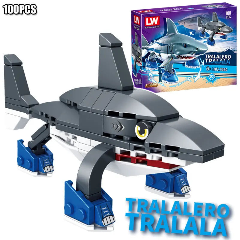 Brainrots Figure Toys Building Blocks Gift Blind Box