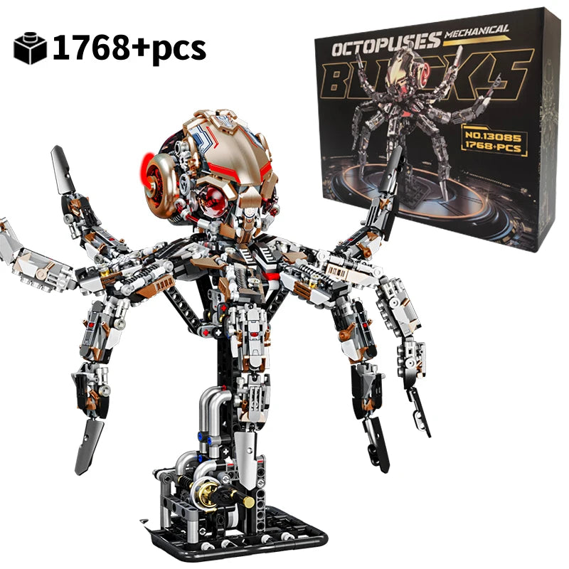 Mechanical Sea Animal Building Blocks Shark Octopus Whale Manta Ray Model