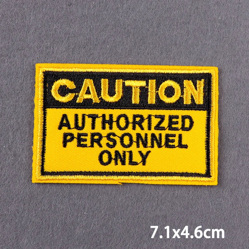 Warning Letters Embroidery Patches For Jeans Good Vibes Iron On Patch Thermoadhesive Patches For Clothes