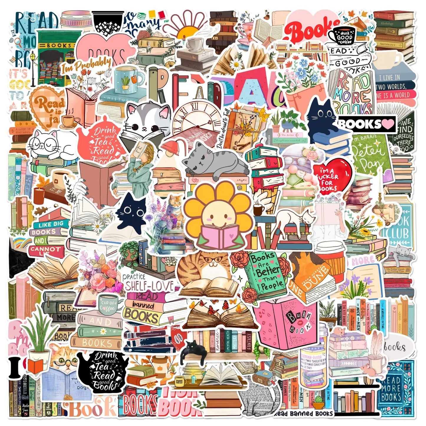 10/50/100pcs Mix Smut Dark Romance Bookish Book Reading Stickers