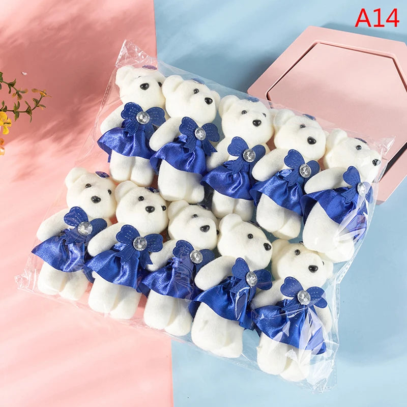 12/10Pcs/Lot Soft Stuffed Bear Plush Toys Mini Teddy Bear Dolls