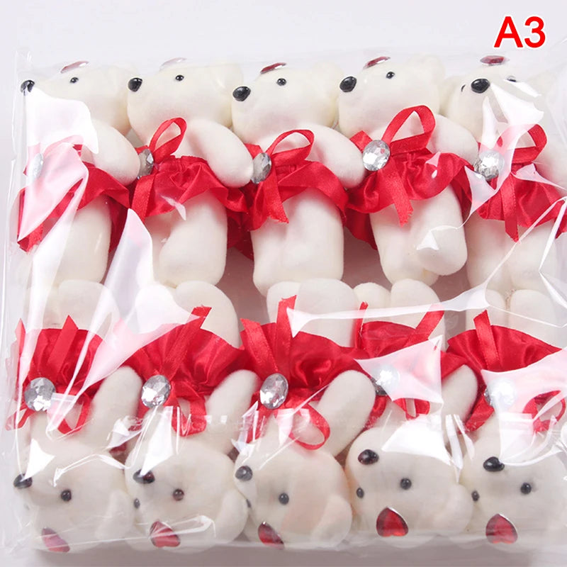 12/10Pcs/Lot Soft Stuffed Bear Plush Toys Mini Teddy Bear Dolls