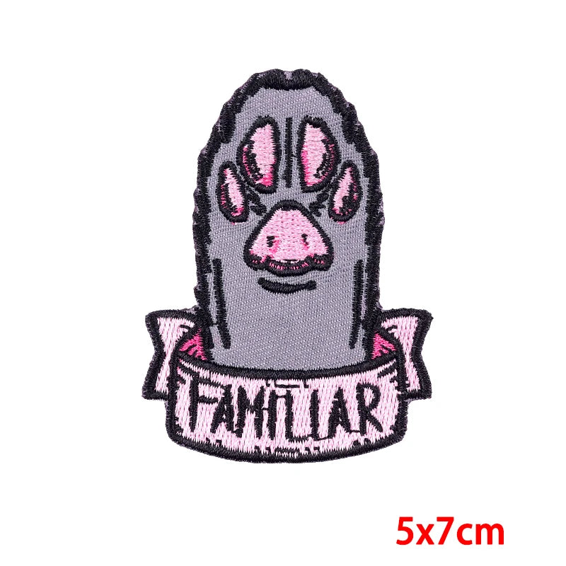 Rose Skull Embroidery Patch Punk Skull Patch Jackets Backpack Hats Sew DIY Iron On Patches For Clothing