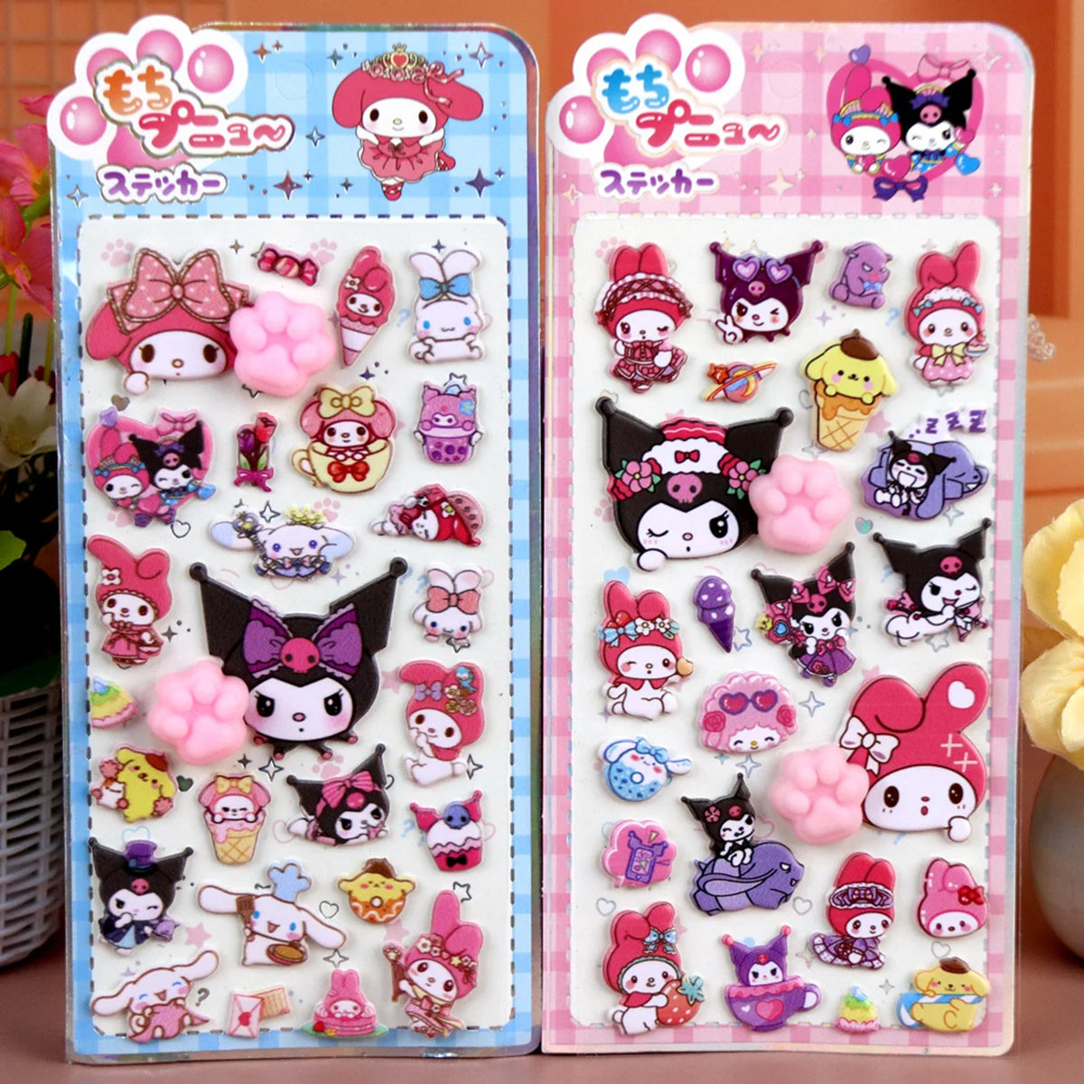 Sanrio Soft Pinched Happy Soft Cute Cat Claw Decompression Bubble Sticker