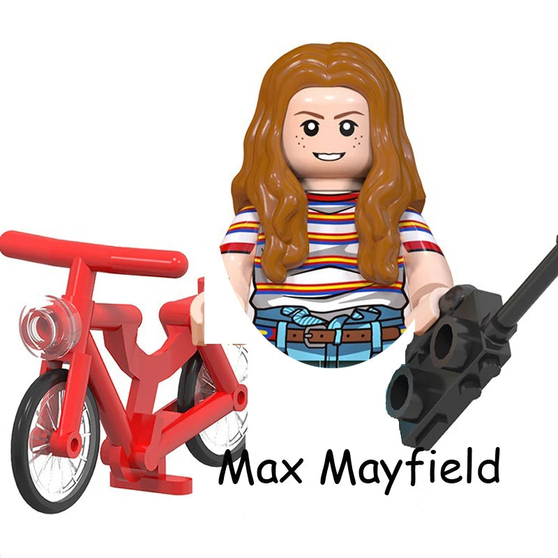 4Pcs/Set The Horrible Movie Dustin Mike Vecna Will Eleven Model Figure Blocks Construction Bricks Toys