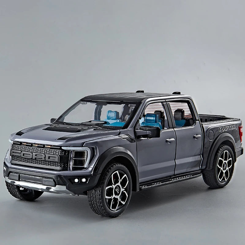 1:20 Ford Raptor F150 Diecast Truck – Pull Back, Sound & Light