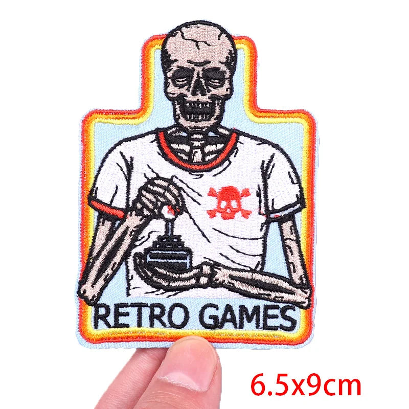 Muscle Animal/Rock Sports Embroidery Patch Iron On Patches For Clothing