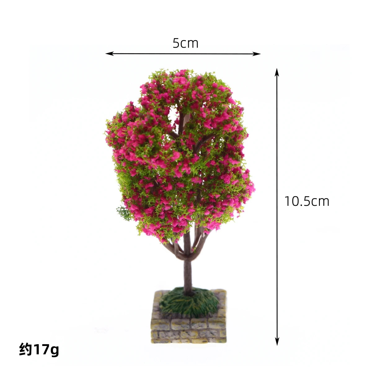 Dollhouse Miniature Flower Tree Fruit Tree With Plastic Base Micro Landscape