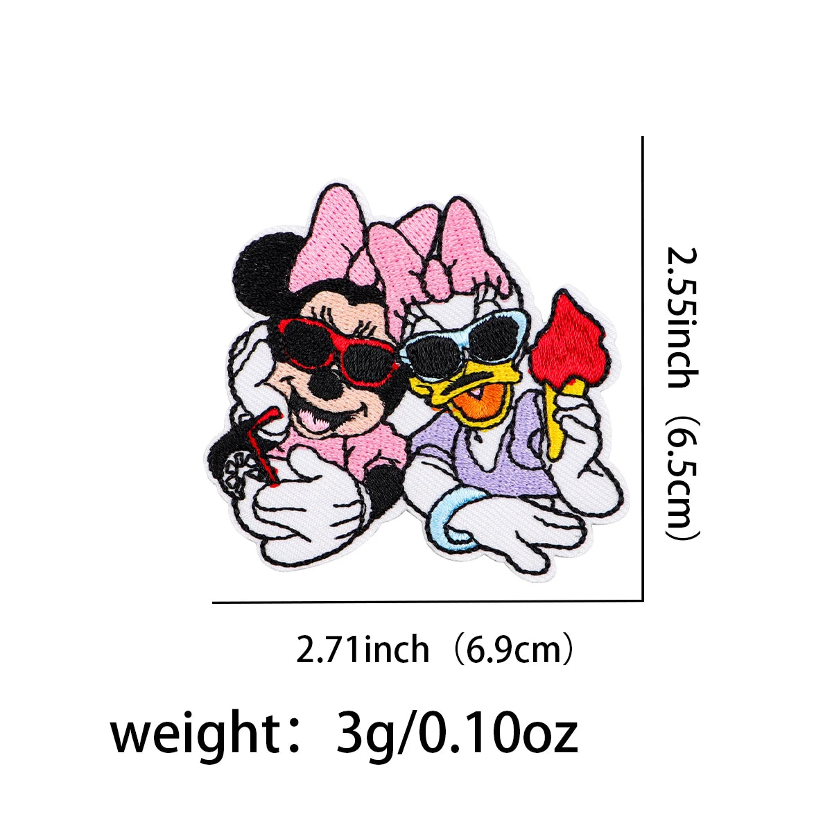 Cute Monster Embroidery Patch Cartoon Mouse Iron On Patches For Clothing