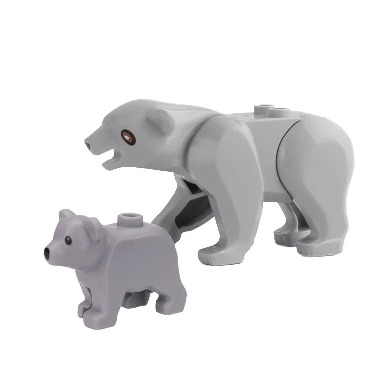 MOC Farm Zoo Animal Building Blocks Kids Toys