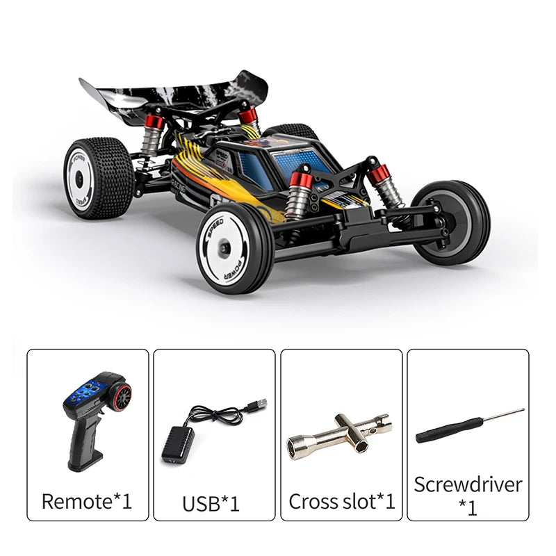 WLtoys 1:24 2WD RC Racing Car with Gyro & 3-Speed Modes